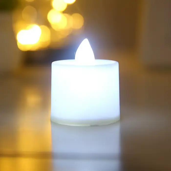 Bougie LED alimentée par batterie, fausse bougie à thé sans flamme, pour mariage, fête d'anniversair