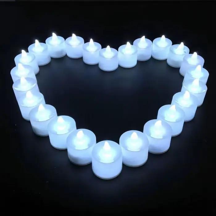 Bougie LED alimentée par batterie, fausse bougie à thé sans flamme, pour mariage, fête d'anniversair