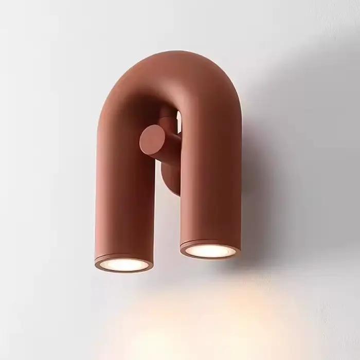 Mur LED lampe en forme de U fond à côté de la lumière concepteur minimaliste éclairage salon canapé 
