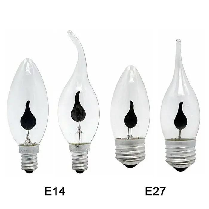 Edison-Ampoule LED à effet de flamme pour la décoration intérieure, outil d'éclairage, bougie, 3W, A