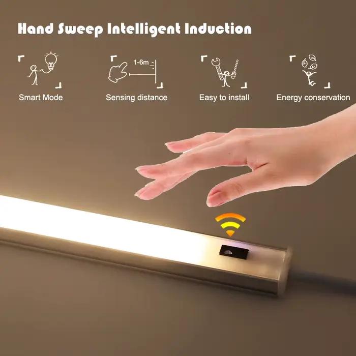 Lumière LED sous-meuble lumières pour cuisine interrupteur de balayage manuel PIR capteur de mouveme