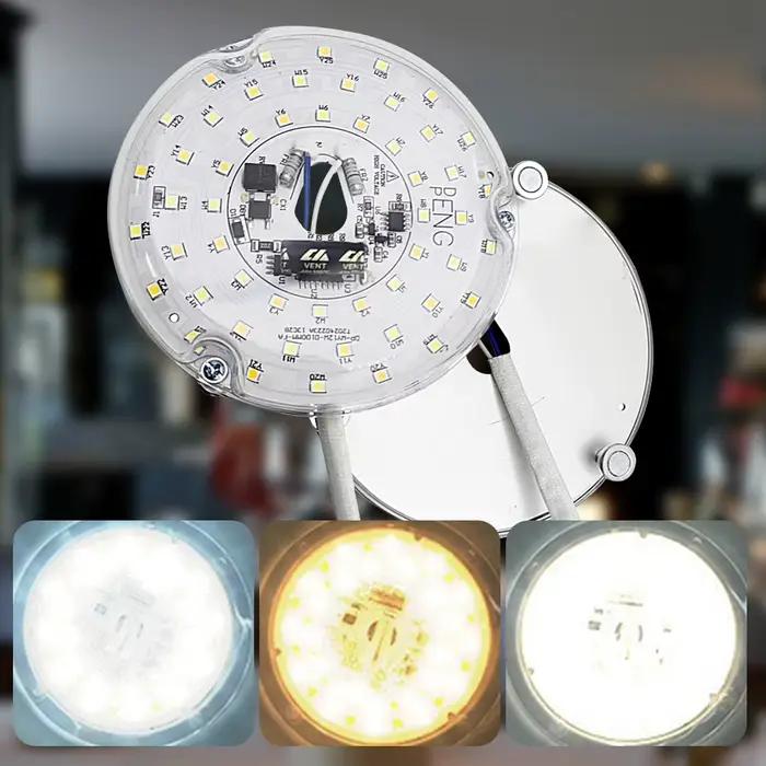 Panneau de remplacement pour plafonnier encastré rond de 3,9/4,9/6,2 pouces, 3000/4000/5000K, lumina