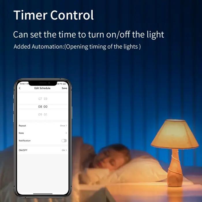 Ampoule LED WiFi intelligente Tuya, AC 220V 110V, E27, 10/15/20W, lampe LED Alexa, application Smart