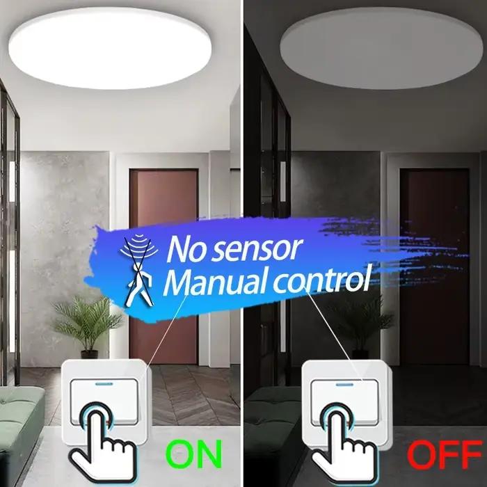 Plafonnier LED intelligent avec capteur de mouvement humain, luminaire décoratif de plafond, idéal p