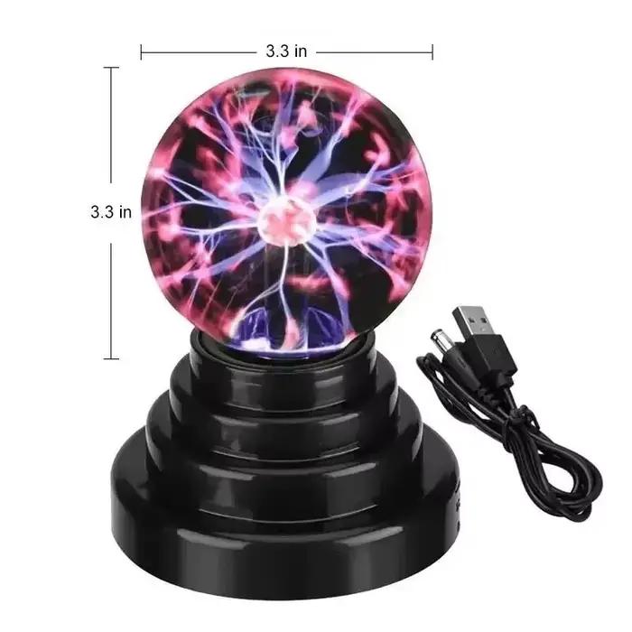 Lampe boule de Plasma magique 3/4/5/6 pouces, veilleuse d'ambiance LED uniquement en verre sensible 
