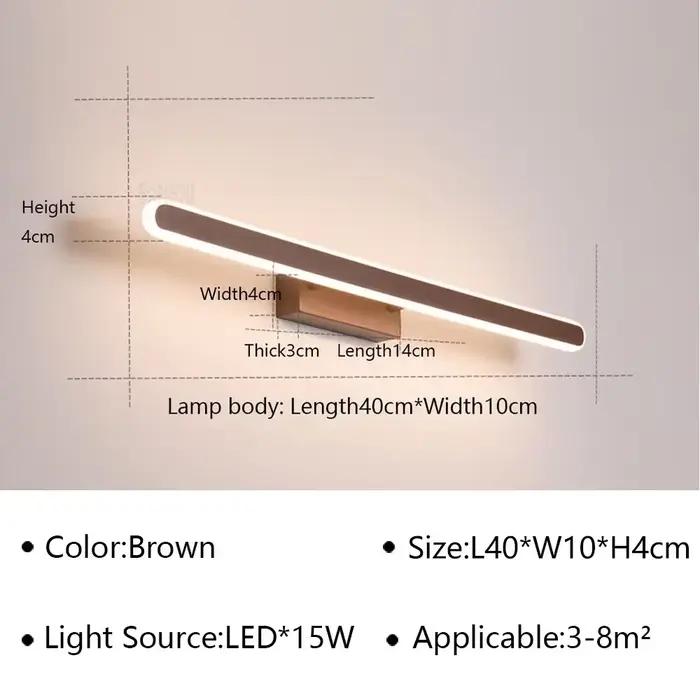 Salle de bain mur LED lampe applique murale moderne miroir phare pour toilettes escaliers allée Vant