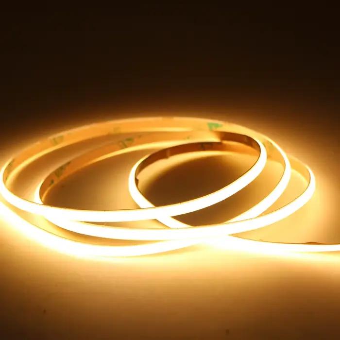 Bande lumineuse LED COB Ultra fine, 2.7mm, Flexible, variable, blanc/bleu/vert, pour décoration de s
