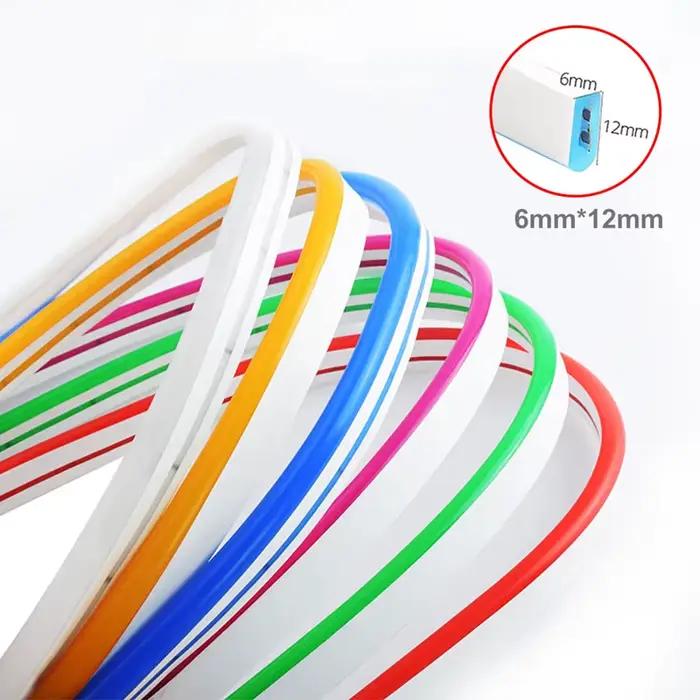 Bande lumineuse néon Led 5V 12V 24V, corde étroite de 6mm, bande flexible, barre de Tube en silicone