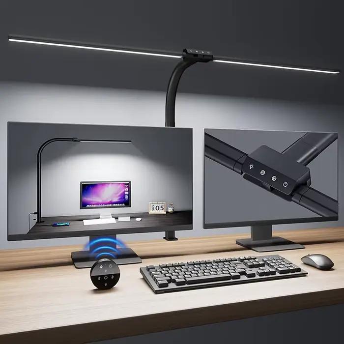 Lampe de bureau à Clip LED à Double tête, variable, pour Table d'ordinateur, bureau, lecture, éclair