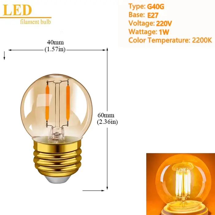 Ampoule LED à filament en spirale rétro E14 E27 4W Blanc chaud 2200K 220V C35 C7 T20 T22 T28 ST45 T2
