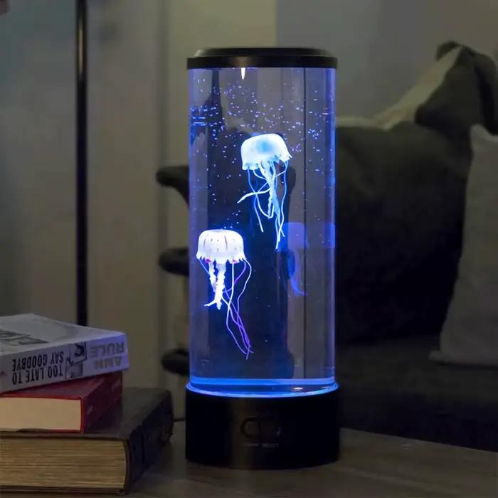Lampe méduse Aquarium Lampka Nocna 5 couleurs fantaisie LED USB Table veilleuse cadeau pour enfants 