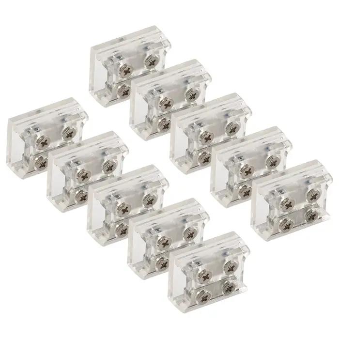Connecteur de bande LED 2P 8/10MM, 10 pièces, fixation par vis, connecteur de raccordement, borne tr