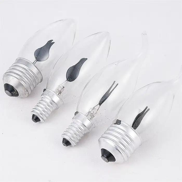 Edison-Ampoule LED à effet de flamme pour la décoration intérieure, outil d'éclairage, bougie, 3W, A