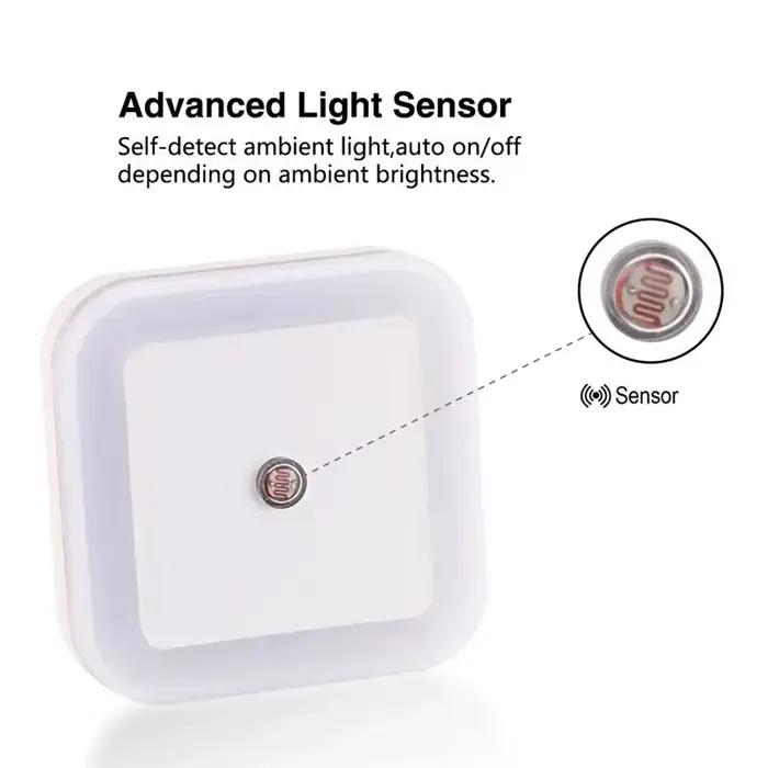 Mini veilleuse carrée LED à capteur sans fil, prise UE, veilleuses pour bébé, enfants, salon, chambr