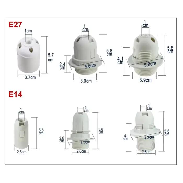 Douille AC E14 Type M10 pour Ampoule LED, Base de Lampe, Support d'Alimentation, Vis Suspendue Élect