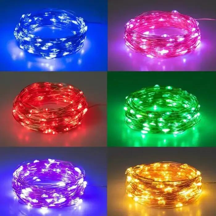 20 ~ 1M 5V USB LED étanche lumières chaîne fil de cuivre fée guirlande lampe lumineuse noël fête de 