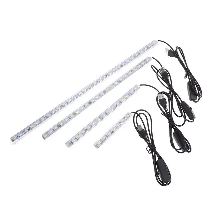 Bande lumineuse à tube blanc chaud et froid, USB 62LED, DC 5V, SMD5630, 5630, rigide