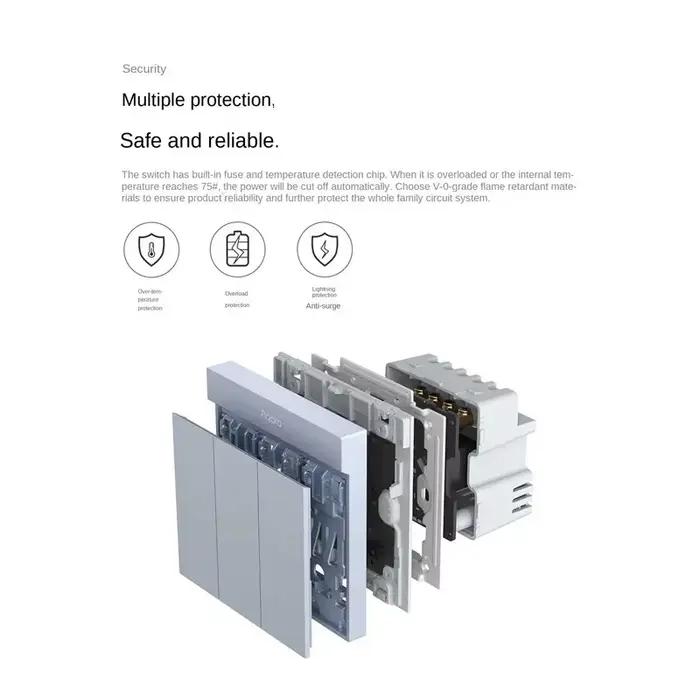 Aqara-Joli mural intelligent H1M, 6 couleurs, sans fil, Zigbee, 3.0 modes de commande multiples, pou