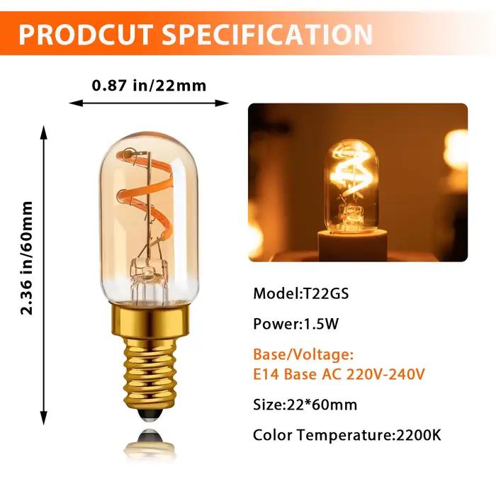 E14 LED Filament spirale ampoules E27 Vintage or teinte verre Ampoule 3W G80 C35 ST64 rétro intérieu