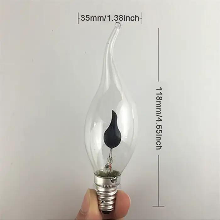Edison-Ampoule LED à effet de flamme pour la décoration intérieure, outil d'éclairage, bougie, 3W, A