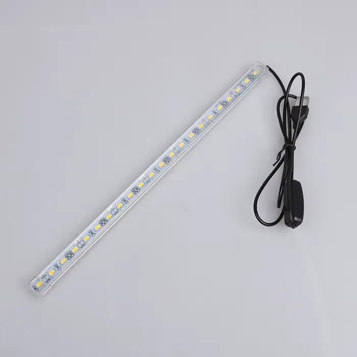 Bande lumineuse à tube blanc chaud et froid, USB 62LED, DC 5V, SMD5630, 5630, rigide