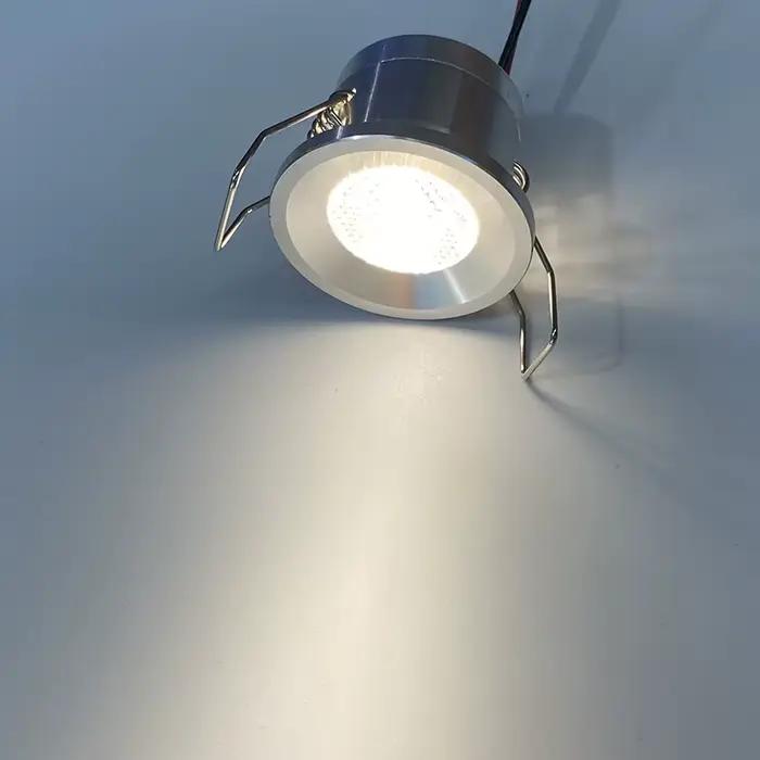 Mini spot LED encastré 12V 1W, petit projecteur de plafond pour cuisine et salle de bain, lampe LED 