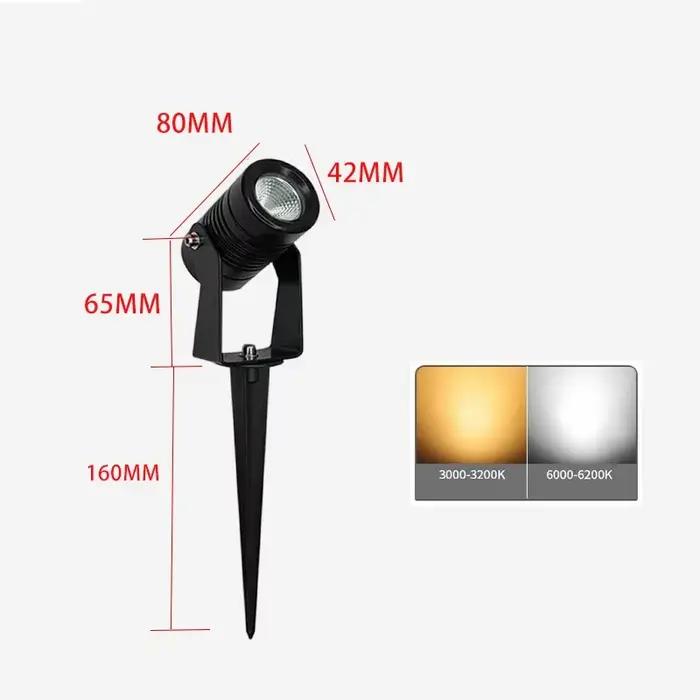Éclairage de jardin LED extérieur 5W 7W 10W 15W lampe de pelouse à pointe éclairage étanche projecte