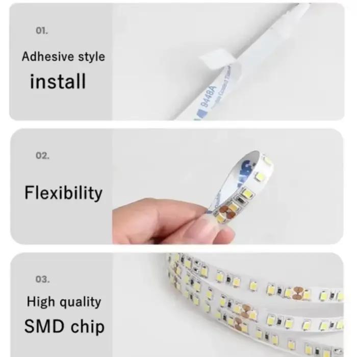 120 LED s/m DC12V 24 V maison lampe bande 2835 LED bande décor rouge glace bleu vert jaune rose Flex