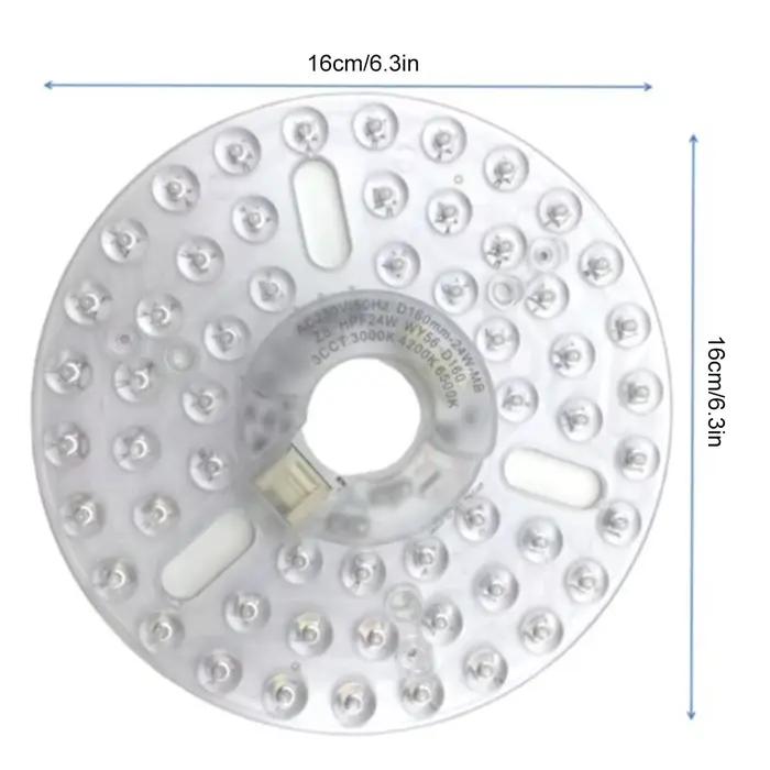 Panneau de remplacement pour plafonnier encastré rond de 3,9/4,9/6,2 pouces, 3000/4000/5000K, lumina