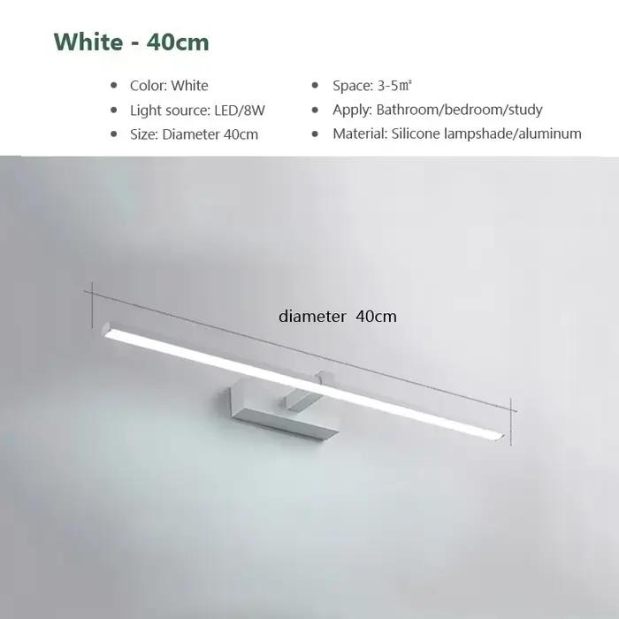 Mur LED moderne lumière salle de bain miroir lampe salle de bain bain miroir ligne lampe applique mu
