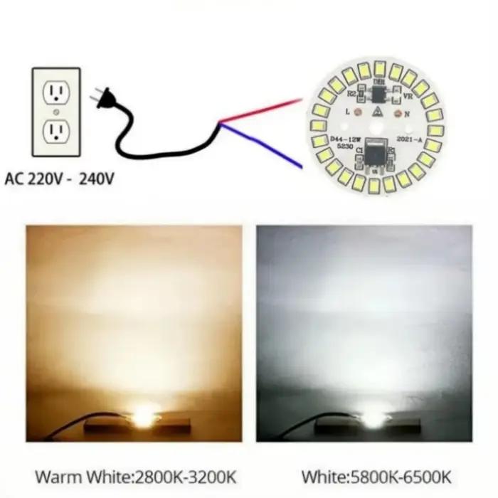 Lampe de patch d'ampoule LED, plaque SMD, technologie circulaire, source de lumière pour ampoule, AC