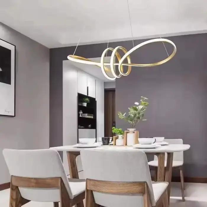 Plafonnier LED suspendu en verre au design moderne, éclairage d'intérieur, luminaire décoratif de pl