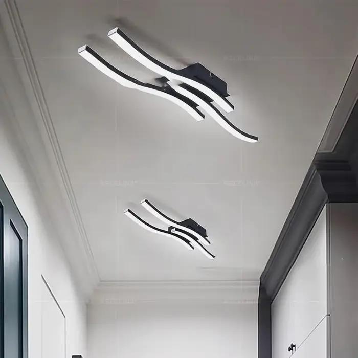 Plafond moderne à LEDs lumière longue vague lampe salon chambre étude couloir allée entrée balcon dé