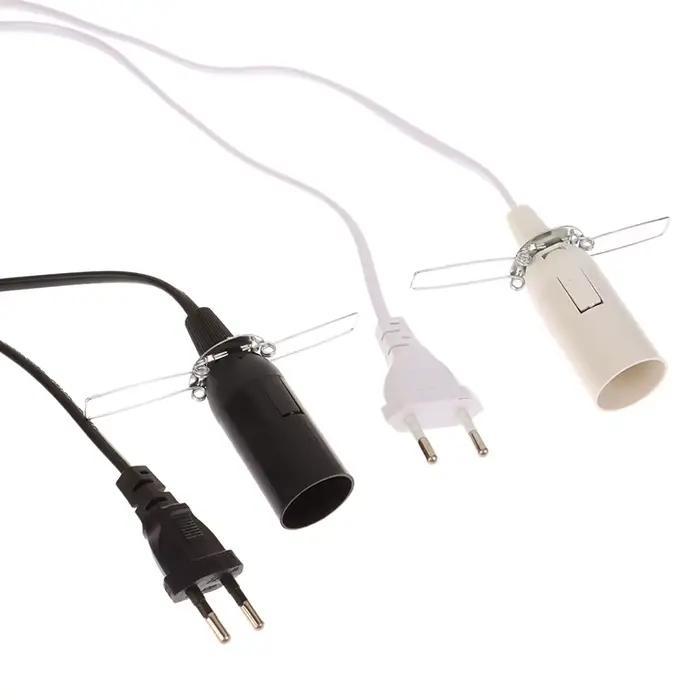 Base de lampe à douille E14 avec fil de commutation, support de suspension d'ampoule LED, suspension