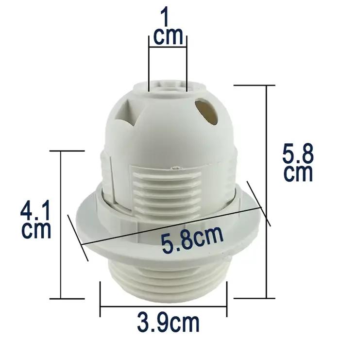 Noir blanc E14 E27 vis support de lampe Table sol lumière LED tête douille bureau lumière bougie amp