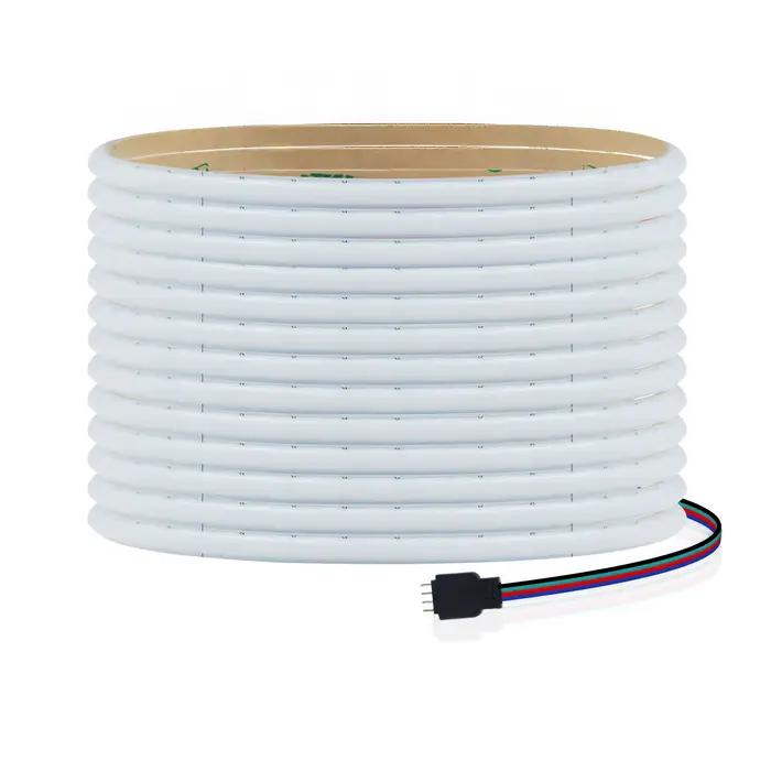 Bande LED COB RGB Ultra fine de 5mm, 1m 2m 3m 4m 5m 12V 24V, bande colorée Flexible haute densité po