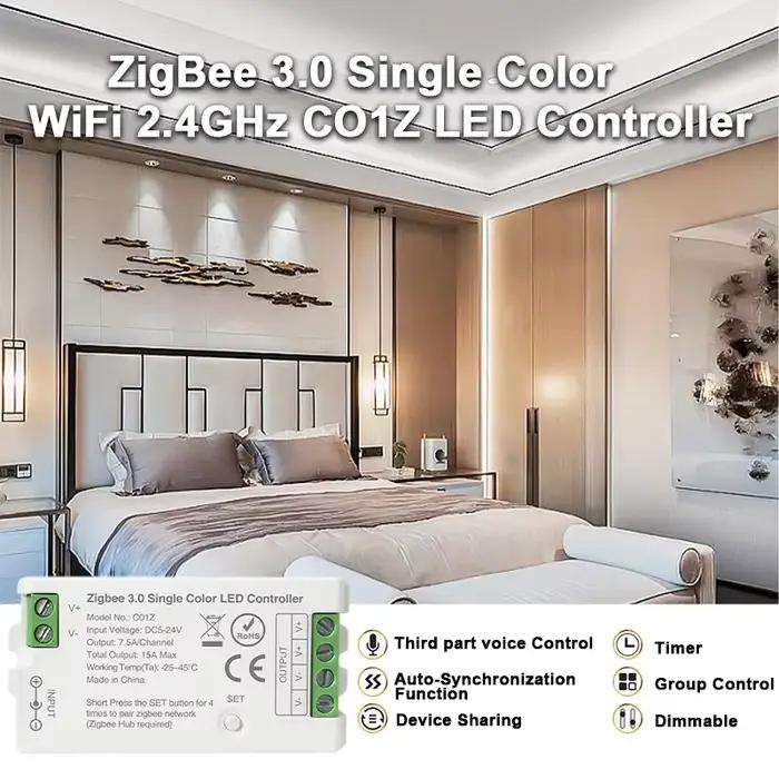 Zigbee 3.0 LED de contrôle pour Dim CCT RGB RGBW RGBCCT LED bande DC5V-24V WiFi BT pont à distance T