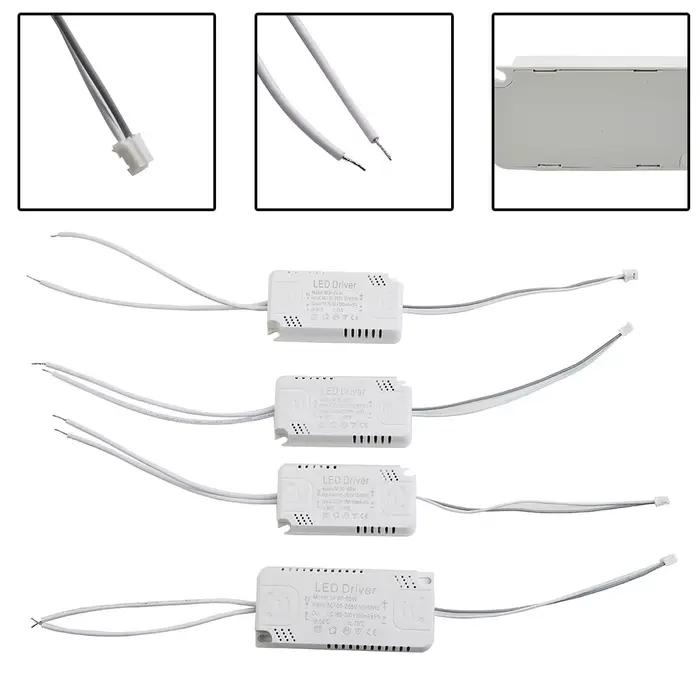 Adaptateur de pilote LED 240-300mA 8-24W 24-40W 40-60W 60-80W AC165-265V, panneau de transformateur 