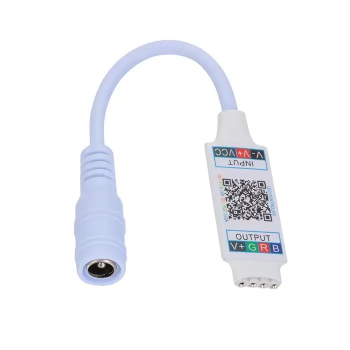 Mini contrôleur de bande lumineuse LED Bluetooth RGB 12V, contrôle sans fil pour téléphone intellige