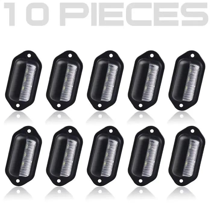 Feux de plaque d'immatriculation 6 LED pour camion, feux de position latéraux, feux de sécurité pour