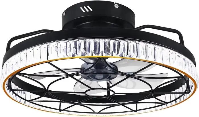 Plafonnier en cage 20 "avec télécommande et télécommande, 5 enceintes, 6 vitesses de vent pour chamb