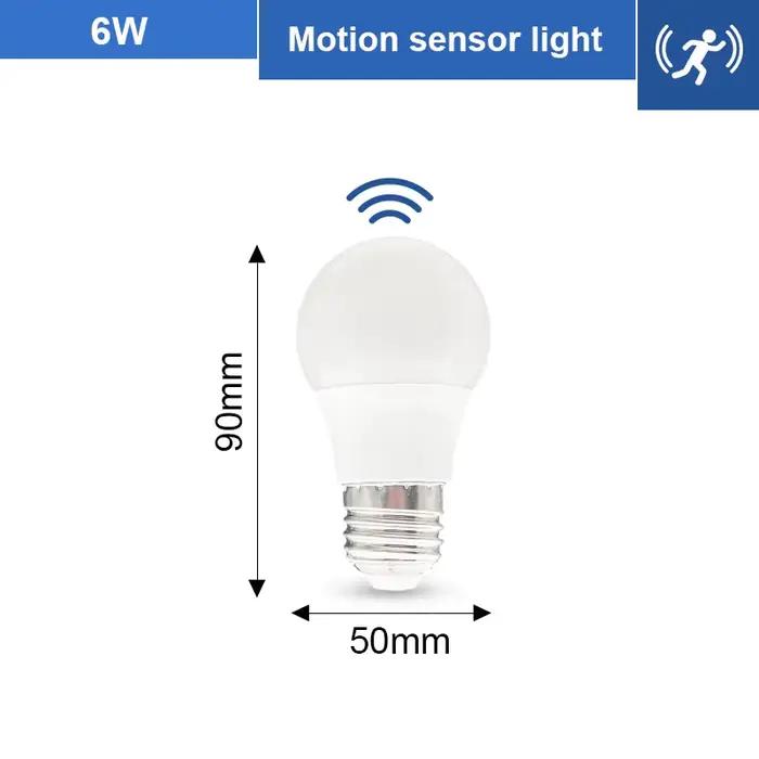 Ampoule LED avec capteur de mouvement, 6W 9W 12W 15W 18W 20W E27, lampe avec capteur Radar, 110V 220