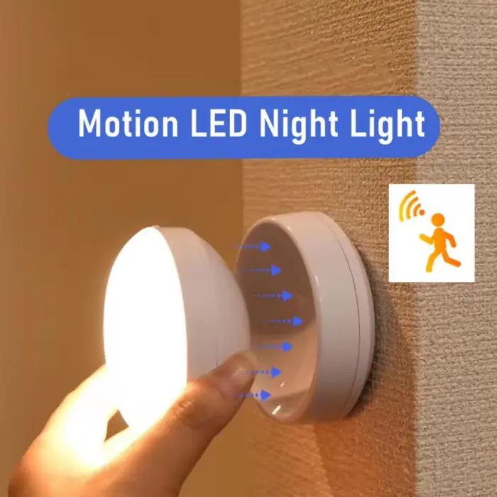 PwwQmm-Veilleuse LED sans fil avec capteur de mouvement, chargement USB, lampe de nuit pour armoire,