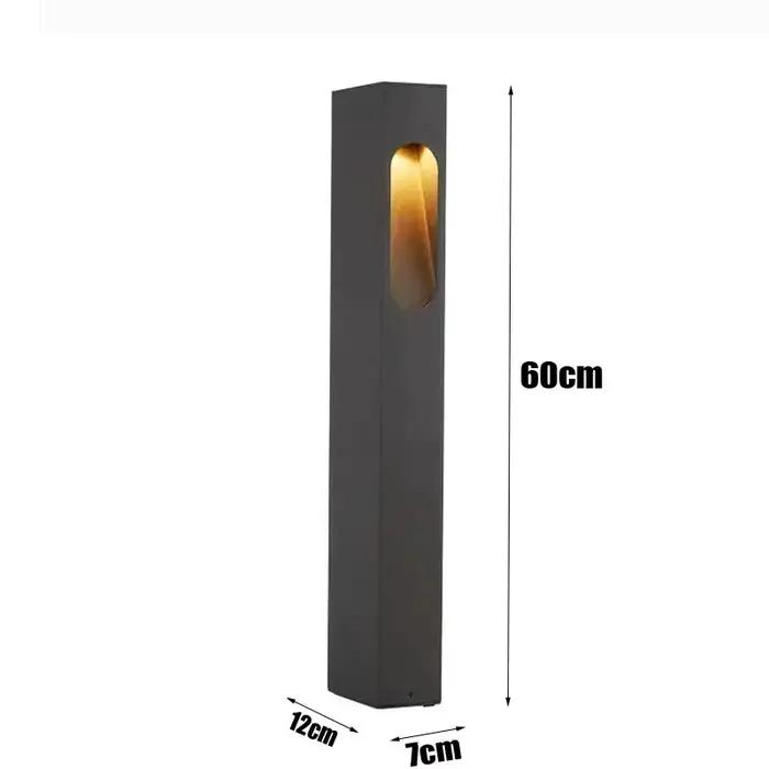 Lampe de jardin LED étanche, style moderne et épuré, pour extérieur, cour, villa, aménagement paysag