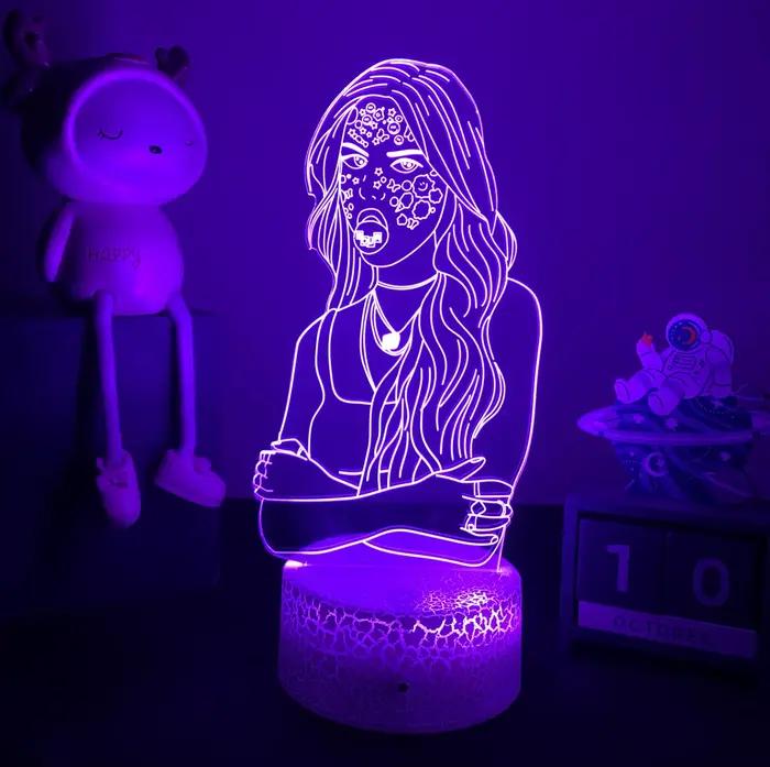 Veilleuse 3d chanteur Olivia Rodrigo, cadeau pour les Fans, décoration de chambre à coucher, lampe d