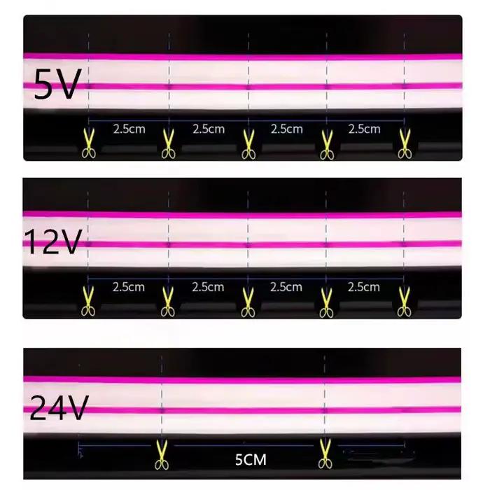 Bande lumineuse néon Led 5V 12V 24V, corde étroite de 6mm, bande flexible, barre de Tube en silicone