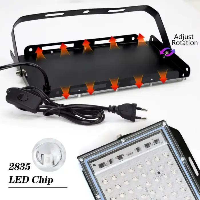 395nm 400nm Led UV projecteur 50W 100W LED lumière noire de scène 220V étanche Ultravilet lampe fluo