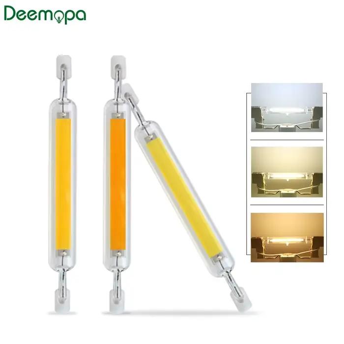 LED très brillante R7s COB Tube de verre 5W 10W 20W 78mm 118mm J78 J118 ampoule de maïs AC 220V 110V