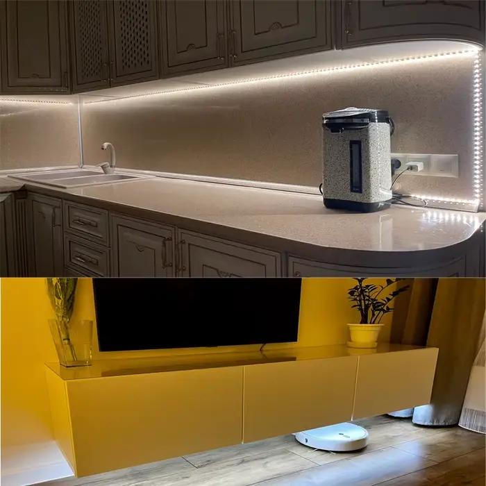Bande lumineuse LED USB 2835 DC5V avec interrupteur, ruban de lampe Flexible, TV, ordinateur de bure