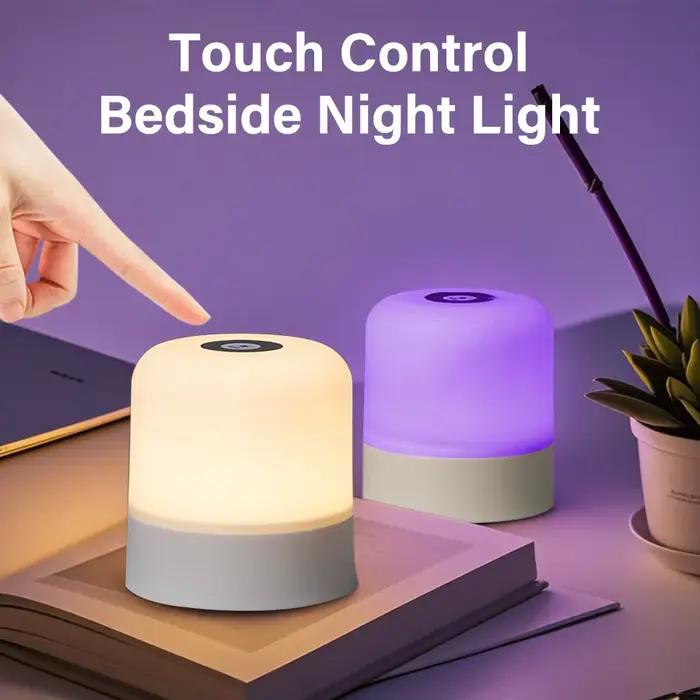 Lampe de Table lampe de chevet pour chambre à coucher 16 couleurs changeantes tactile veilleuse RGB 